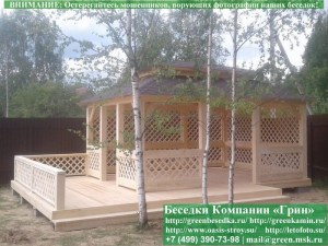 Беседка для дачи в японском, китайском стиле 4х5. Вариант № 2