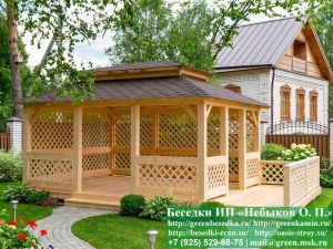 Беседка для дачи в японском, китайском стиле 4х5. Вариант № 2