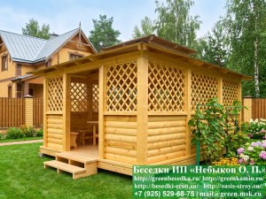 Беседка для дачи в японском, китайском стиле 4х5. Вариант № 3
