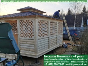 Беседка для дачи в японском, китайском стиле 4х5. Вариант № 3