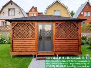 Летняя Беседка Для Дачи Из Блокхауса 4х5