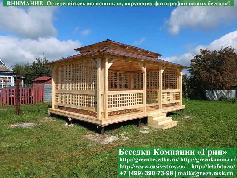 Беседка для дачи в японском, китайском стиле 4х6