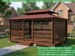 Беседка для дачи в японском, китайском стиле 4х6