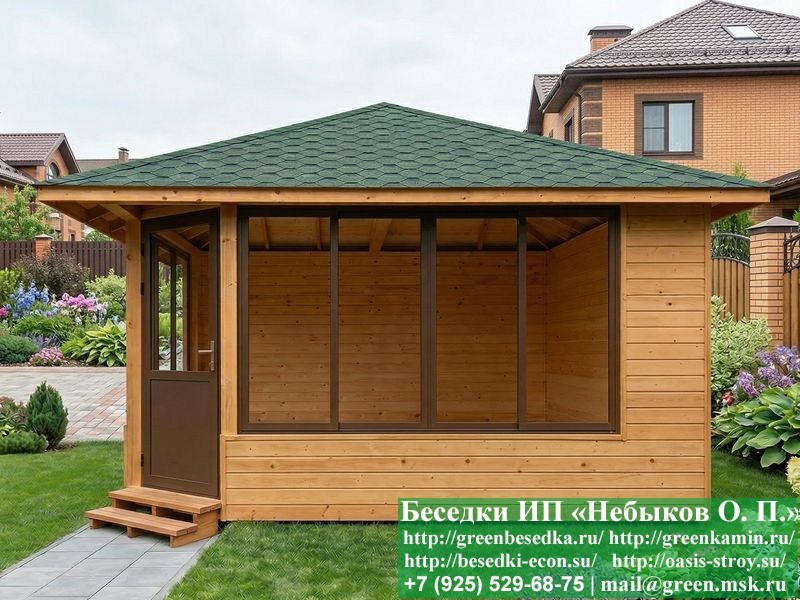 Деревянный Летний Домик Для Дачи, Загородного Дома 5х5