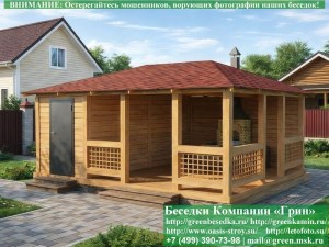 Летняя Деревянная Беседка Для Дачи С Хозблоком 5х6