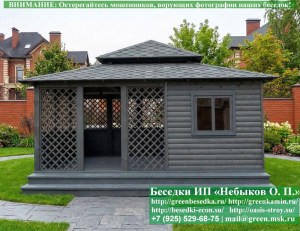 Японская, Китайская Беседка Для Дачи С Хозблоком 5х6. Вариант № 3