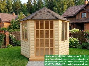 Застекленная Шестигранная Беседка Для Дачи Ø3. Вариант № 2