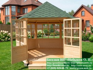 Застекленная Шестигранная Беседка Для Дачи Ø4. Вариант № 1