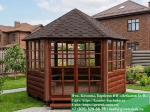 Застекленная Шестигранная Беседка Для Дачи Ø4. Вариант № 1