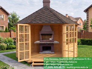 Застекленная Шестигранная Беседка Для Дачи Ø4. Вариант № 1