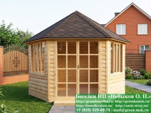 Застекленная Шестигранная Беседка Для Дачи Ø4. Вариант № 2