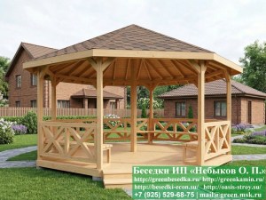 Круглая Парковая Восьмиугольная Беседка Ø6