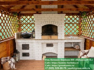Строительство Комплекса-Барбекю Из Кирпича В Беседке, Летней Кухни