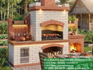 Строительство Комплекса-Барбекю Из Кирпича В Беседке, Летней Кухни