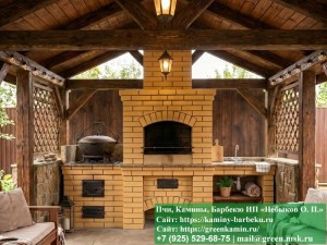 Строительство Комплекса-Барбекю Из Кирпича В Беседке, Летней Кухни