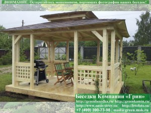 Беседка в японском, китайском стиле 3х4. Вариант № 1