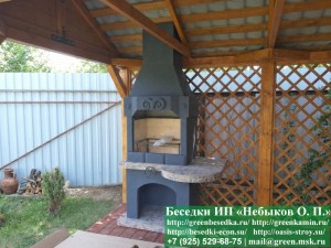 Печь-барбекю под навесом