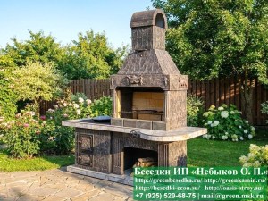 Готовая Печь-Барбекю С Грилем Для Беседки, Летней Кухни № 20