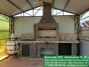 Печь-Барбекю С Плитой, Мойкой Для Беседки, Летней Кухни № 21