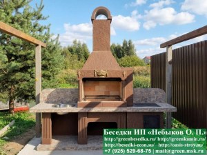 Печь-Барбекю С Плитой, Мойкой Для Беседки, Летней Кухни № 21