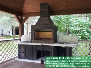 Печь-Барбекю С Плитой, Мойкой Для Беседки, Летней Кухни № 21