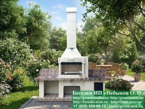 Печь-Барбекю С Плитой, Мойкой Для Беседки, Летней Кухни № 21